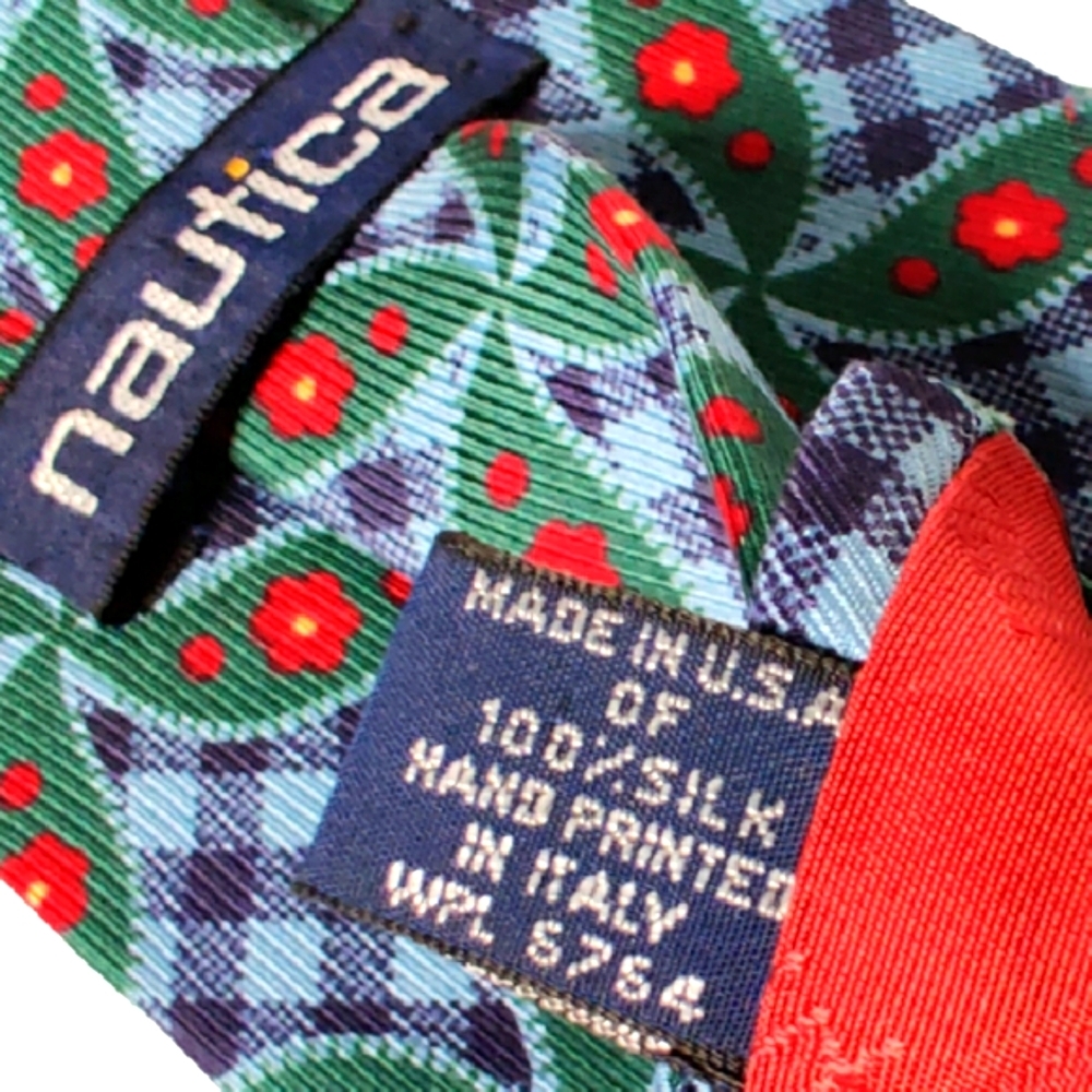 Nautica Dutch Pinwheel Spring Floral Neck Tie - Picture 4 of 5